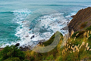 Wild landscape on Basque Coast in Spain