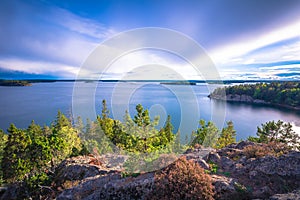 Wild landscape of the Swedish Archipelago, Sweden photo