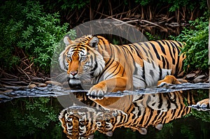 wild life photography of a tiger in the forest