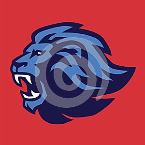 Wild Lion Angry Head Vector Logo