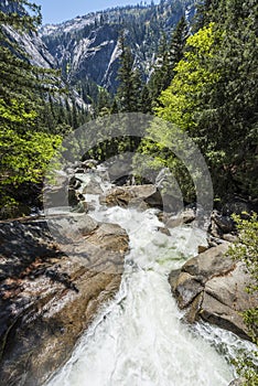 Wild Merced river in the Yosemite National Park