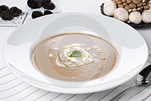 Wild Mushroom italian cream soup. Creamy mushroom soup is such a hearty and warming soup