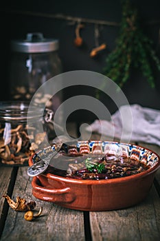 Wild Mushroom and Kidney Bean Soup