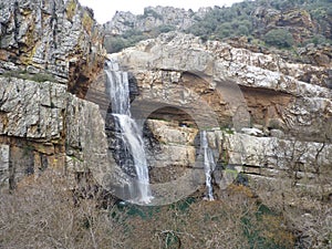 Plantas árboles cascadas rocas puentes a montanas en Andalucía 