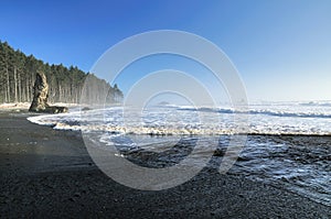 Wild Pacific Coast At Ruby Beach Olympic National Park Washington