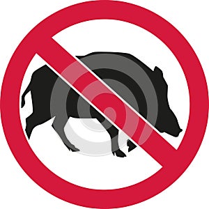 Wild pigs forbidden