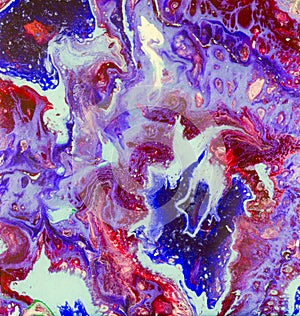 Wild Purple Acrylic Pour Painting