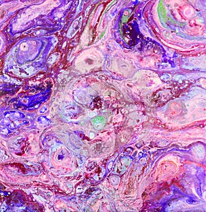 Wild Purple Acrylic Pour Painting