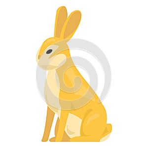 Wild rabbit icon, cartoon style