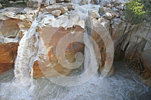 wild raging Suraj kund Waterfall Gangotri India photo