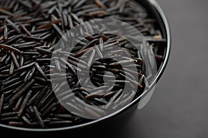 Wild rice in a bowl