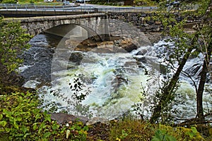 Wild river at Froland in Norway