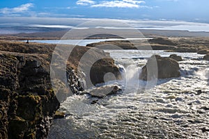 Wild river Laxa i Adaldal, North Iceland