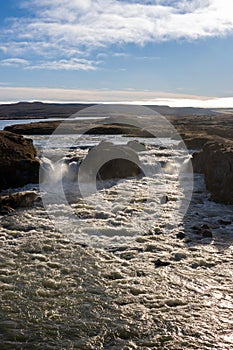 Wild river Laxa i Adaldal, North Iceland