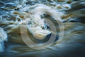 Wild river rapids after the rain