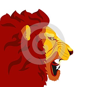 Wild Roaring Lion Head Mascot