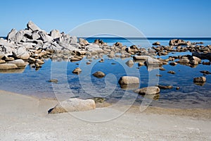 Wild rocky sea coastline