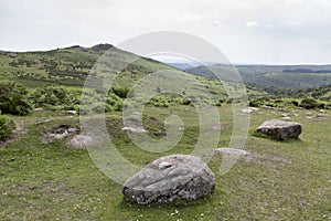 Wild and rugged Dartmoor, Devon, UK