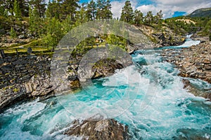 Wild Rushing Mountain River