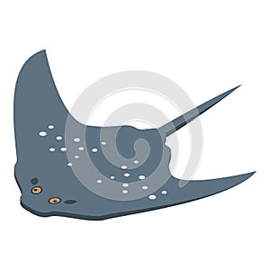 Wild stingray icon, isometric style