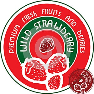 Wild strawberry label