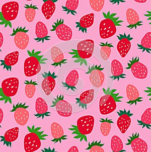 Wild strawberry multicolor seamless pattern for branding package