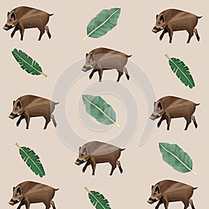 Wild tapirs animals pattern background photo