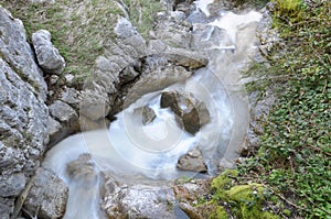 Wild water cascade in Mountain