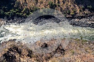 Wild water Rafters on the Lower Zambezi River