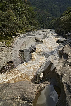 Wild water of the rapids at the Estrecho de Magdalena, close to San Agustin. photo