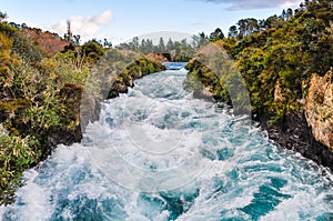 Wild waters of Huka Falls, New Zealand