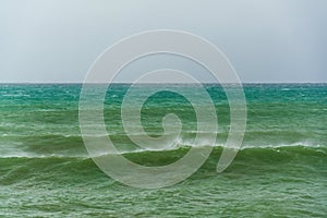 Wild wave pound the coastline of chabahar,oman sea