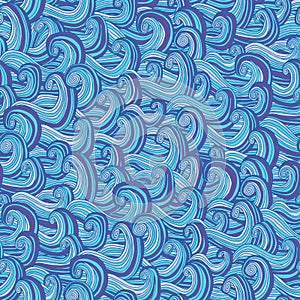Wild Waves seamless pattern