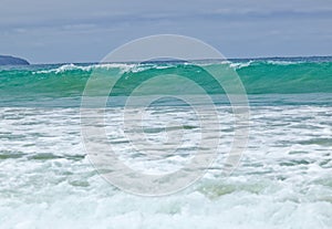 Wild waves, stormy weather and rocks, Australian c