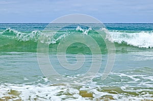 Wild waves, stormy weather and rocks, Australian c