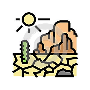 wild west color icon vector illustration