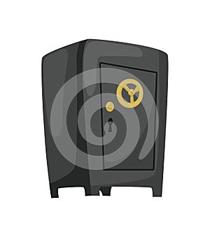 Wild west flat icon. Accessorie or object game and app ui icon. Safe for storing money