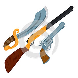 Wild West Guns. Slasher, revolver, shotgun