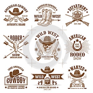 Wild West Logos Vector Collection 2 photo