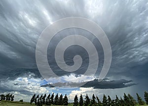 Wild, wicked storm clouds over Portage la Prairiw