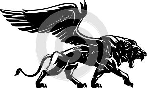 Wild Winged Lion, Mythical Creature