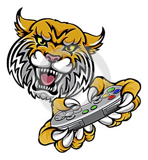 Wildcat Bobcat Player Gamer Mascot photo