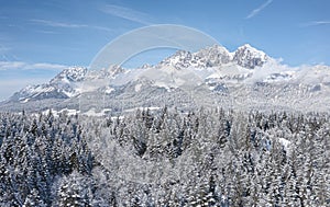 Wilder Kaiser in wintry white, Tirol, Austria photo