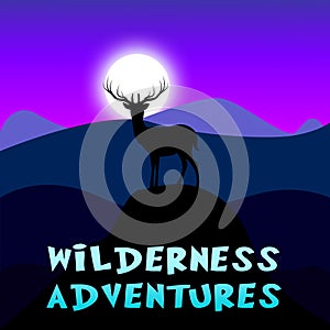 Wilderness Adventures Shows Outdoor Experience 3d Illustration