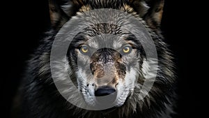 Wilderness Embodied in Wolf\'s Stare
