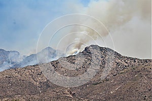 Wildfire, Bighorn, Santa Catalina Mountains, Coronado National Forest, Tucson, Arizona, United States