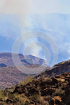 Wildfire, Human Caused, Bush Fire, June 13, 2020, Tonto National Forest, Arizona, United States