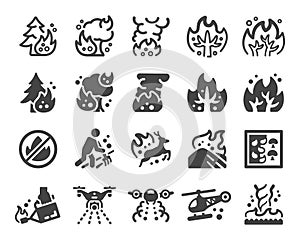 Wildfire icon set