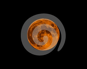 Wildfire Smoke Creates Orange Full Moon