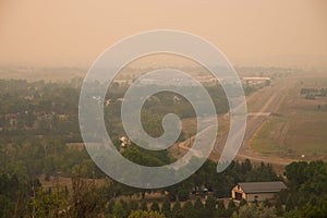 Wildfire smoke invades northern plains photo